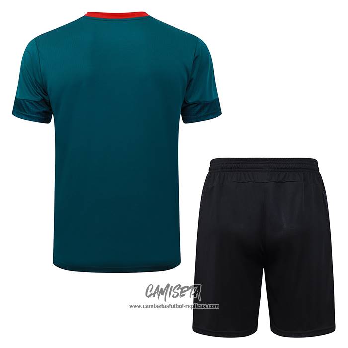 Chandal del AC Milan 2025-2026 Manga Corta Verde - Pantalon Corto